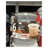 Cambro food storage containers 2ct 6qt
