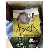 Blue swing lounger