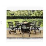 Savannah Coll 7-pc high dining set w/ fire pit