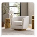 Barrel swivel chair- linen