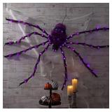 Pre-lit Furry spider-USED?