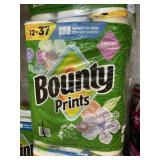 Bounty paper towels 12 rolls   -prints