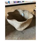 Threshold large woven basket 19inLx19inWx13inH