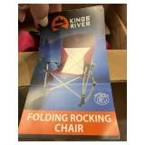 Folding rocking chair- red