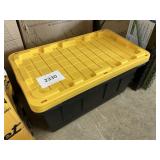 2 ct Black & yellow totes & lids 22inWx38inL