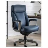 Lazboy active lumbar high back chair gray blue