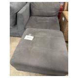 Dark gray chair & foot stool