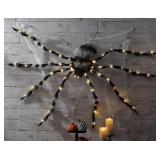 Pre-lit Furry spider
