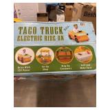 Taco truck electric ride on