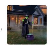Pre-lit 6.5ft animated floating witch