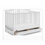 Graco convertible crib w/ drawer- white