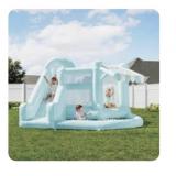 Blue bounce houce w/ canopy and slide