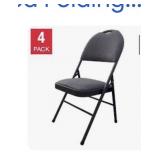 Cosco fabric XL folding chair 4 ct