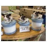 3pc Cow canister set