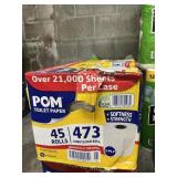 Pom toilet paper 45 rolls