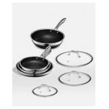 Hexclad 4 pans w/ 3 lids