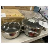Gexclad pan set 3 pans 3 lids -USED?