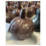 Threshold marble pumpkin bookend-door stop 7inH