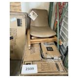 Faux leather counter stool latte 3 ct