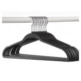 50-pk HD rubberized hangers- black