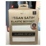 Night satin elastic bonnet 2 ct