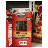 Jack Links beef sticks original 20 sticks