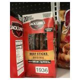 Jack Links beef sticks original 20 sticks