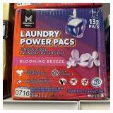 Laundry power pacs 130 pacs