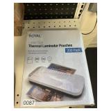 Royal thermal laminator pouches 200-pack