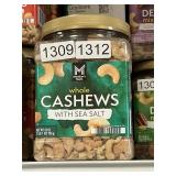 Whole cashews w./ sea salt 33 oz