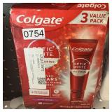 Colgate optic white 3 pack