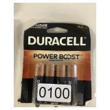 Duracell AA 4 ct batteries