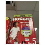 Huggies 144 diapers size 5