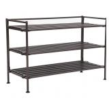 Seville 3-tier resin slat shoe rack