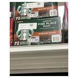 Starbucks pike place medium roast 72 K cups