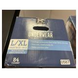 Mens underwear L/XL 84 ct
