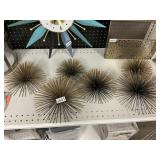 MCM starburst wall decor 6 ct