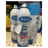 Sprayway glass cleaner 4 cans missing 2 lids