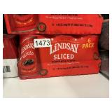Lindsay sliced black ripe olives 6 pack