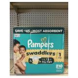 Pampers 210 diapers size 1