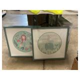 Under the sea picture set of 2-19inx19in