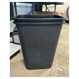 2- Black trash cans