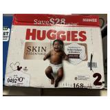 Huggies skin 168 diapers size 2