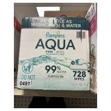 Pampers Aqua wipes 728ct