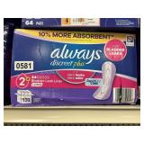 Always discreet plus 132 liners