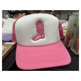 Pink boot hat