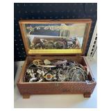 Jewelry box- misc jewelry lot