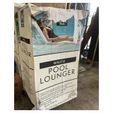 White pool lounger