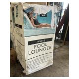 White pool lounger
