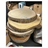 Live edge round wood pcs 11in 2 ct